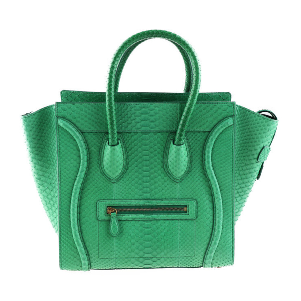 Celine Luggage Mini Shopper Python Green - image 1